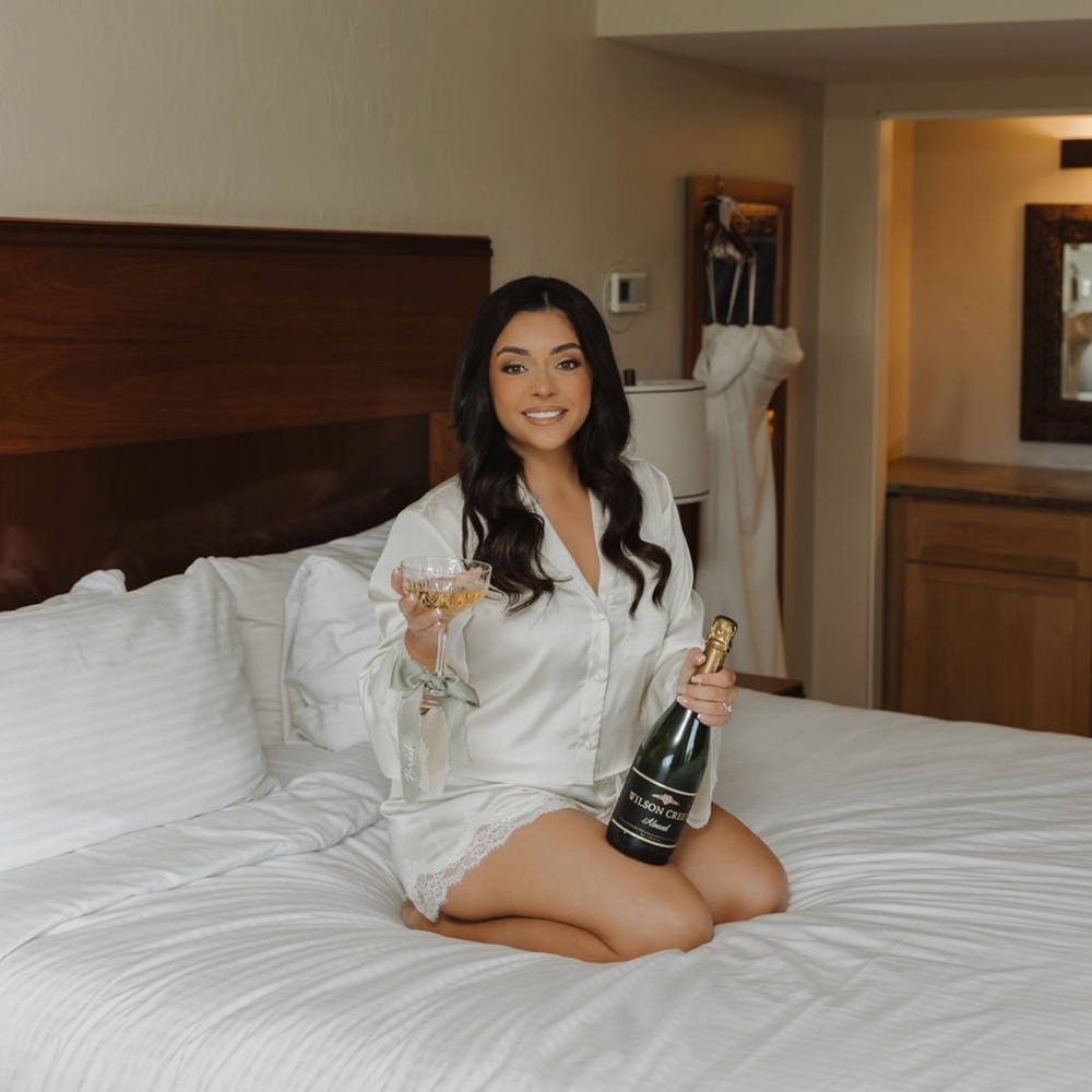 Abercrombie Cream Satin Pajama Set